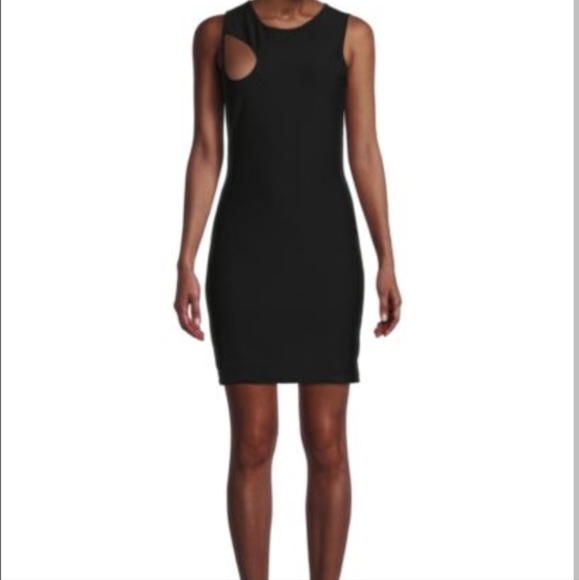 NWOT Socialite Cutout Bodycon Dress Sleeveless Stretch Cotton, Black, Size S - Picture 5 of 7